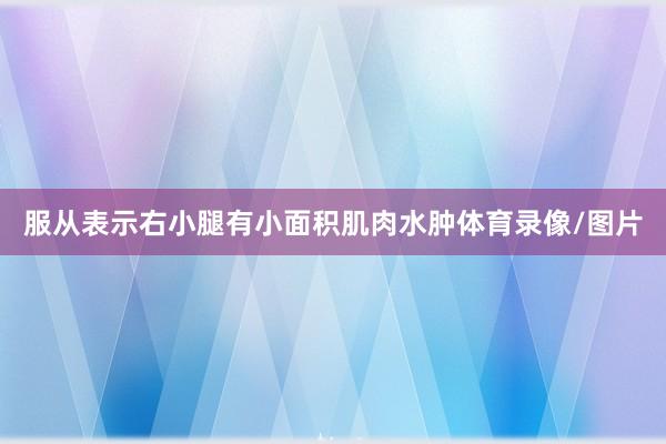 服从表示右小腿有小面积肌肉水肿体育录像/图片